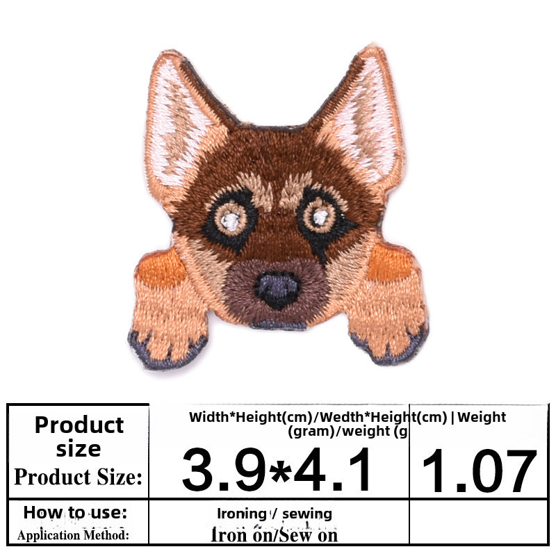 Wholesale Puppy Head Animal Embroidery Patch